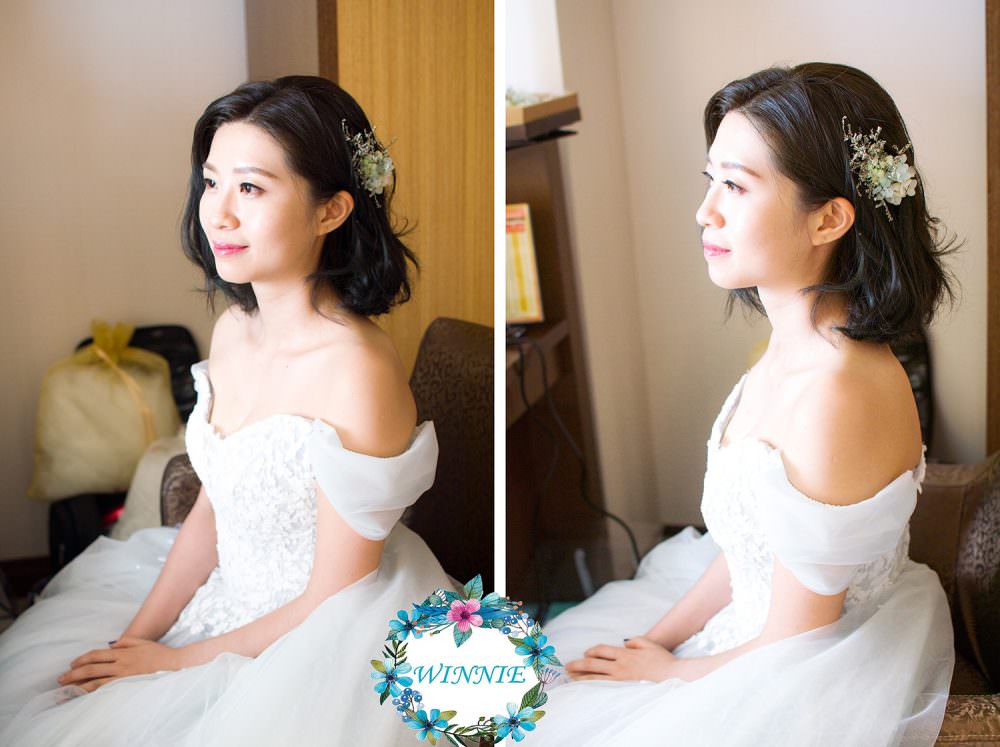 白紗造型│韓系髮型│新娘秘書│花飾品