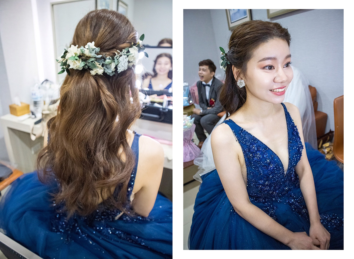 眼型調整、韓系妝容、皇冠造型、婚宴造型、白紗造型、編髮、文定造型、花飾品
